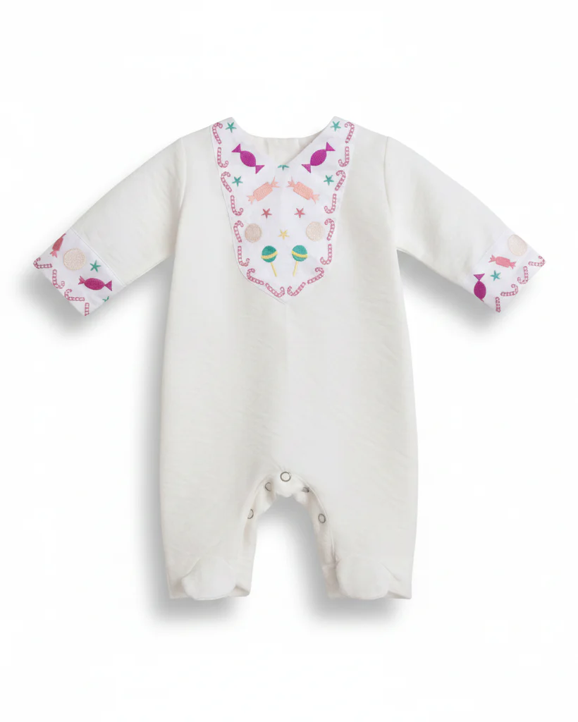 White Candy Girls’ Jalabiya Onesie