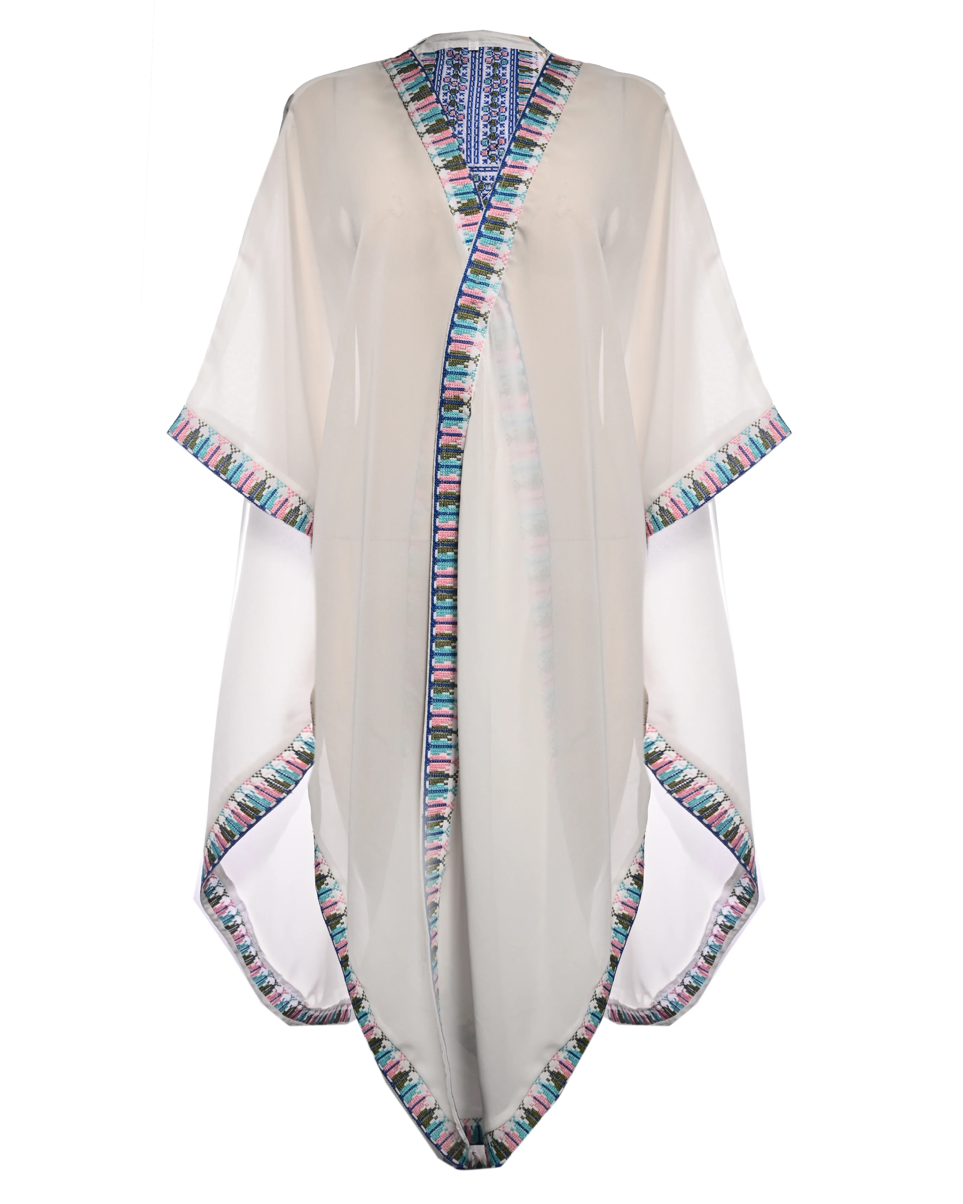 White Embroidered Abaya