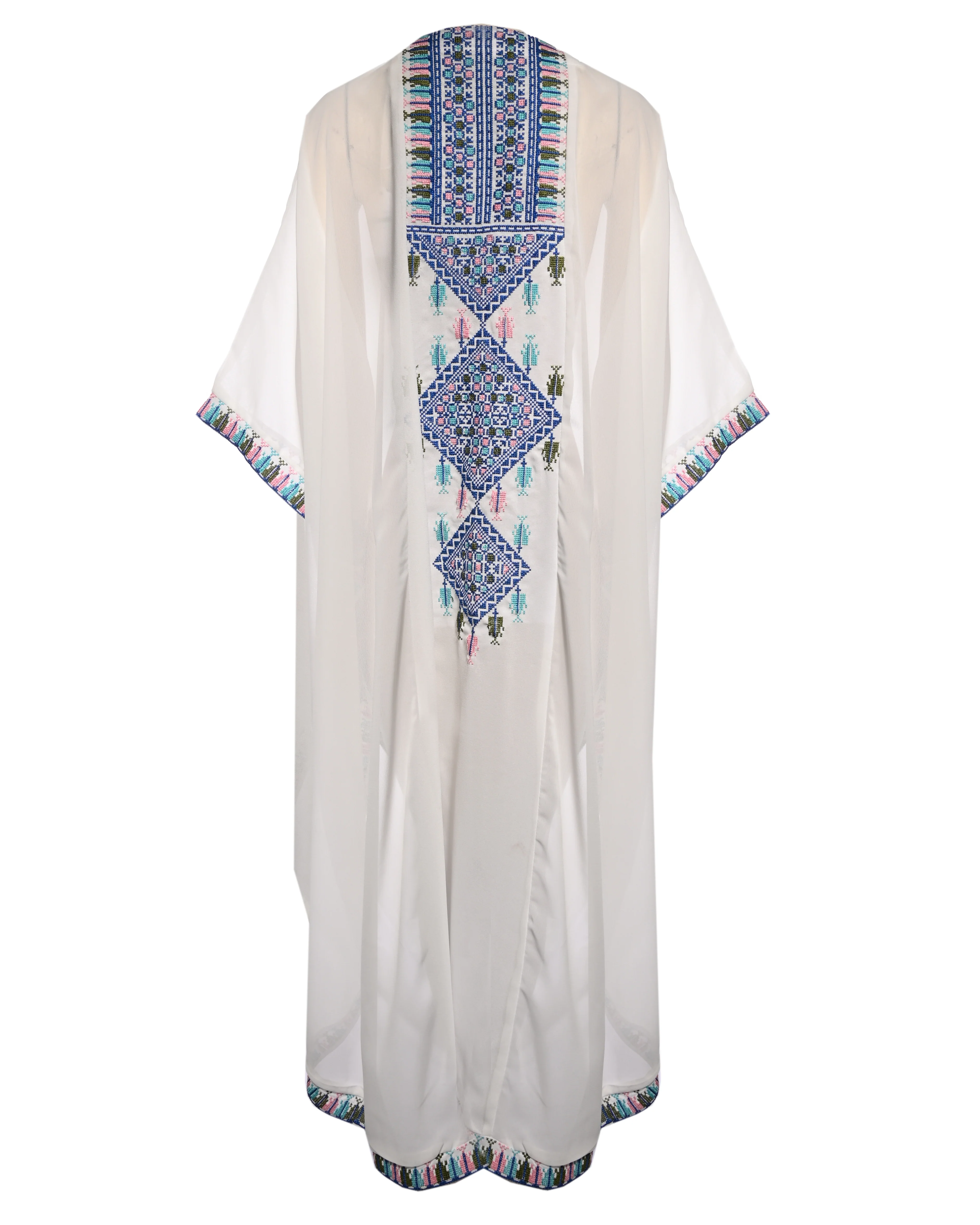 White Embroidered Abaya - Image 2