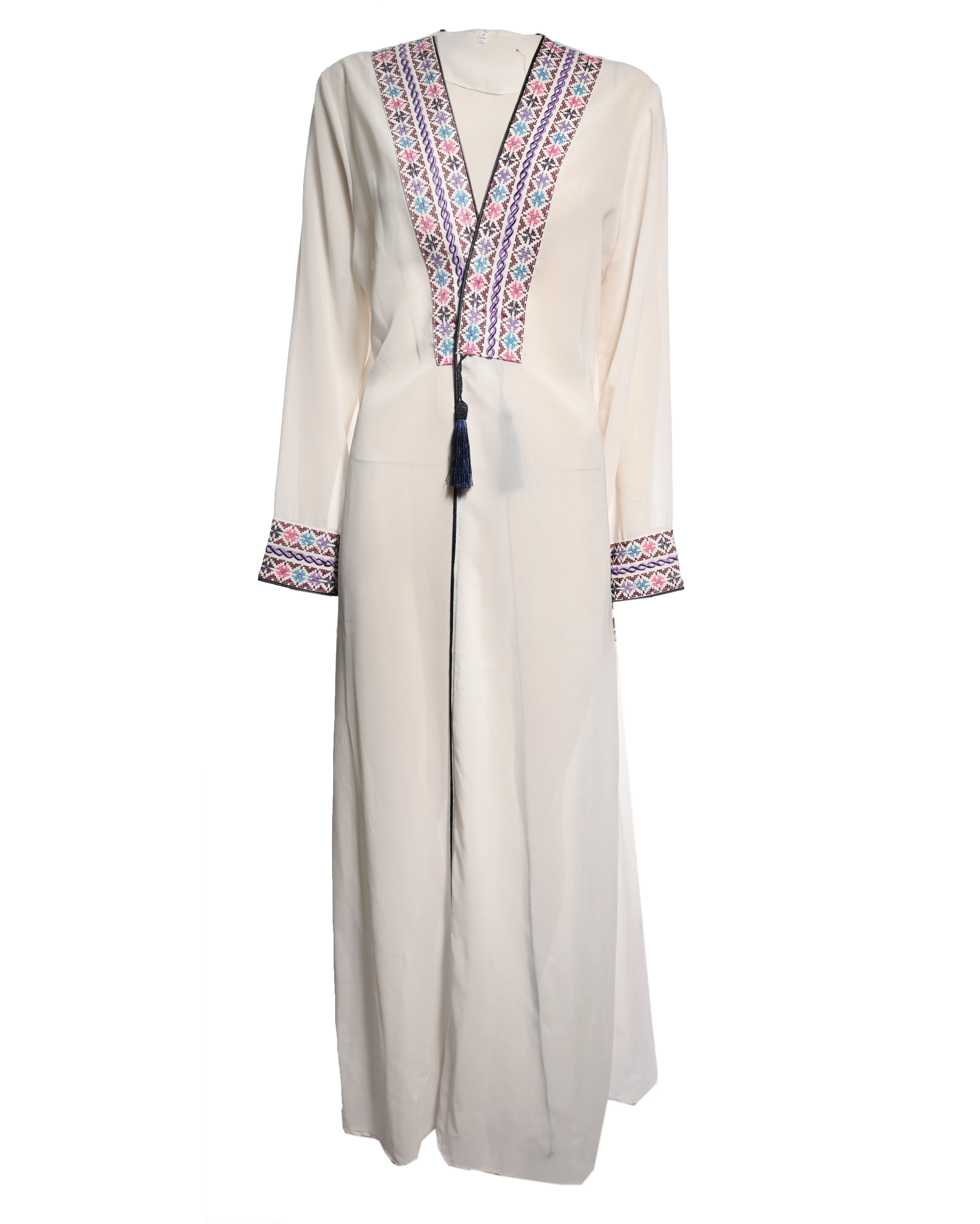 White Embroidered Abaya