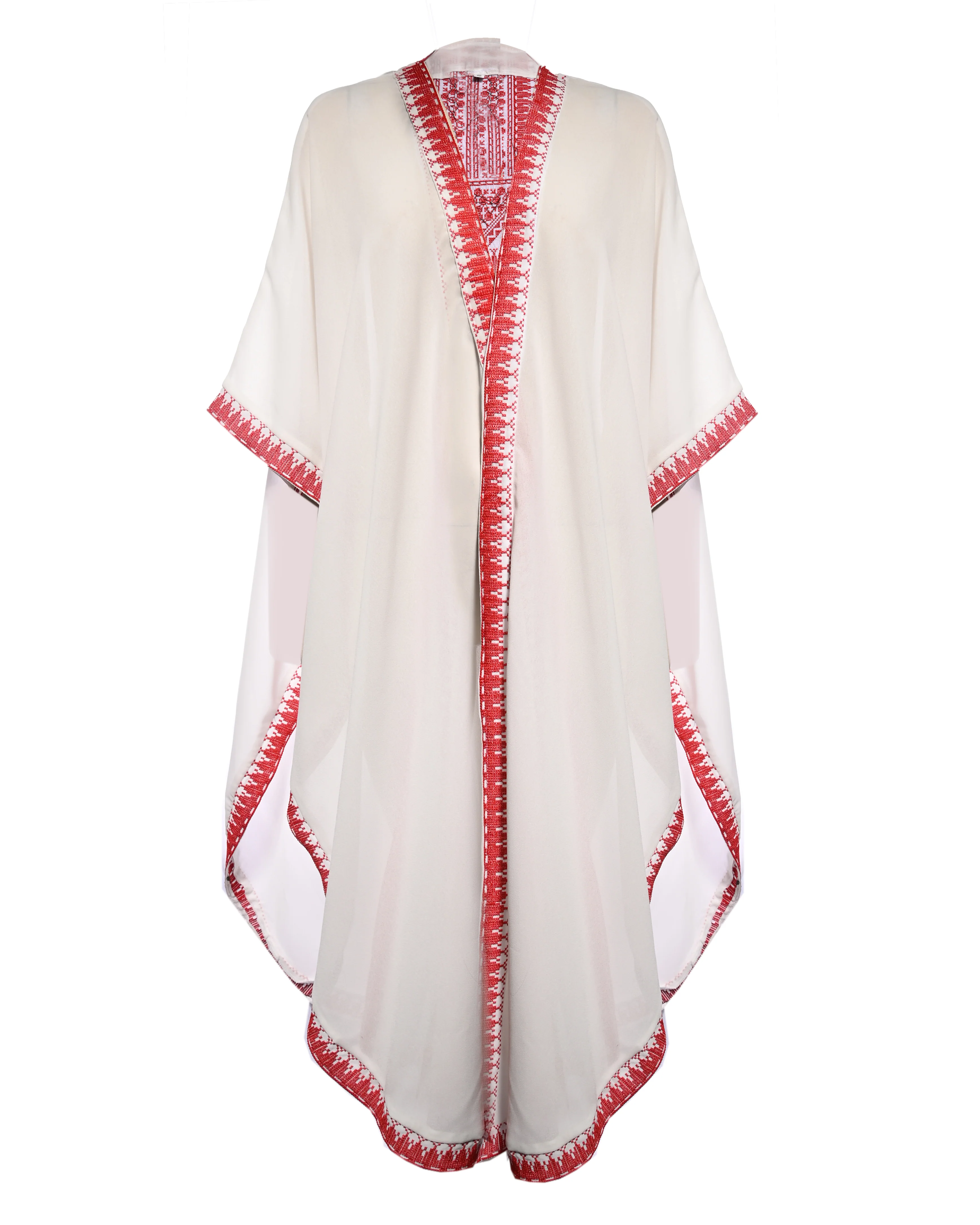 White Embroidered Abaya