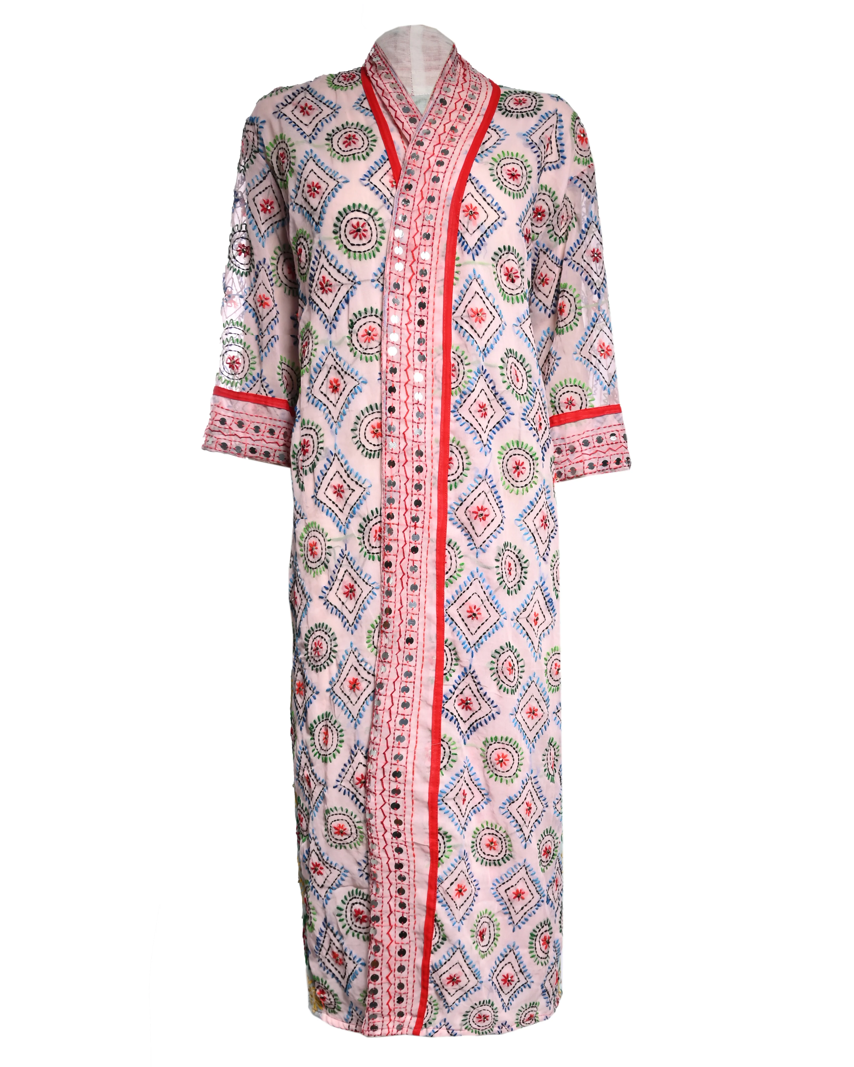 Multicolor Embroidered Kimono