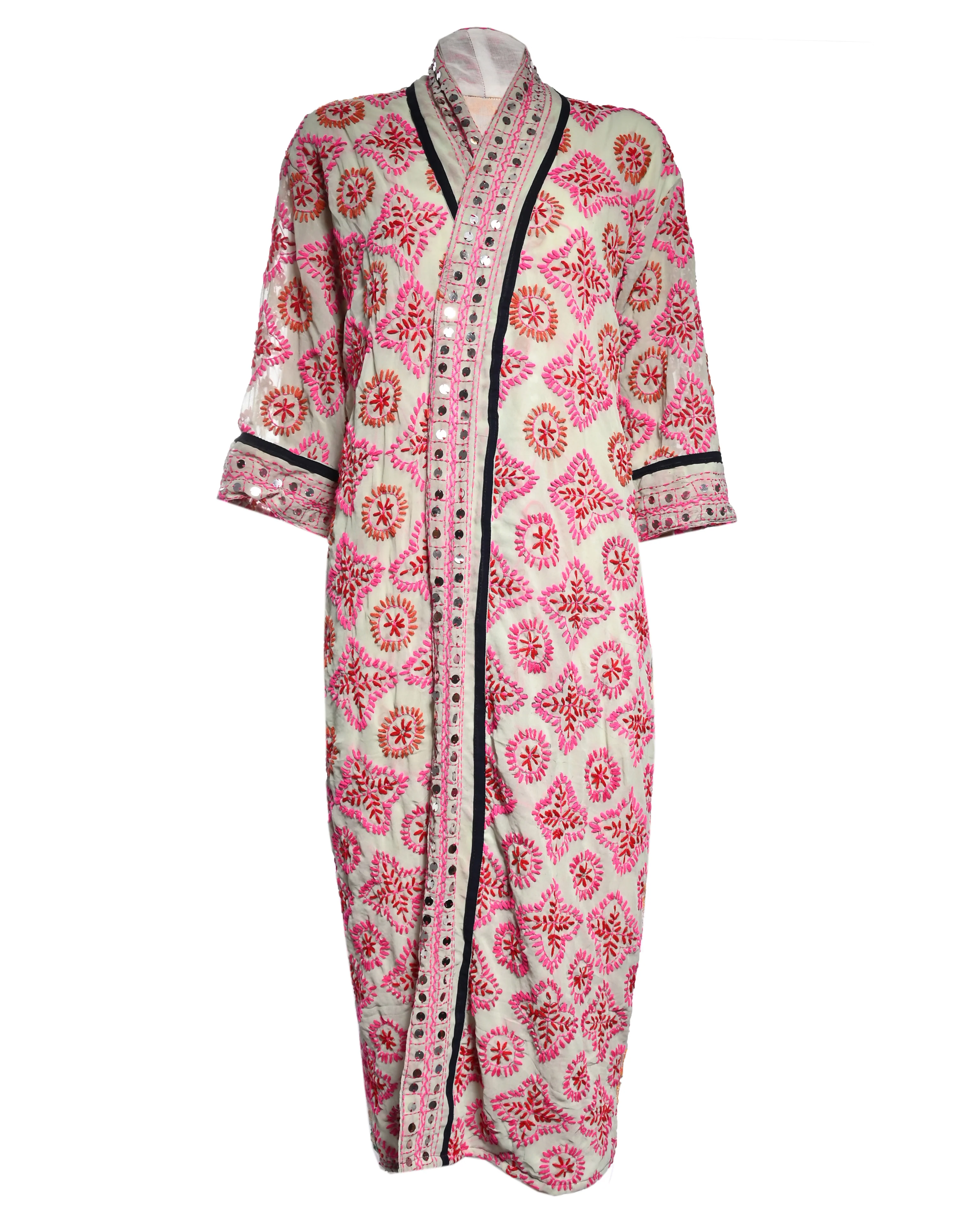 Multicolor Embroidered Kimono