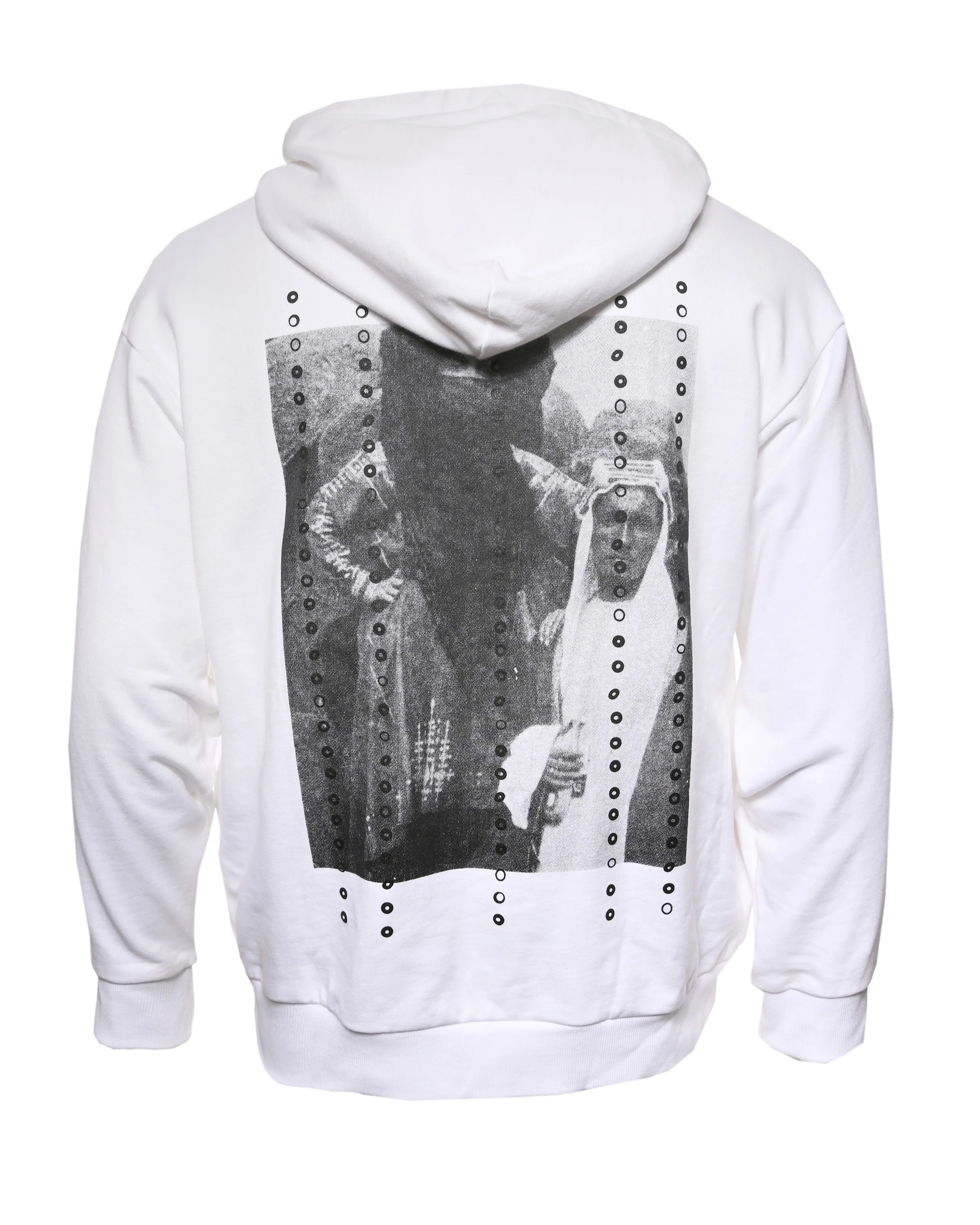 Men's White Pullover Hoodie - Image 2