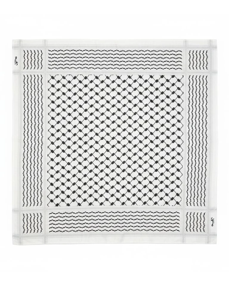 White Keffiyeh Scarf