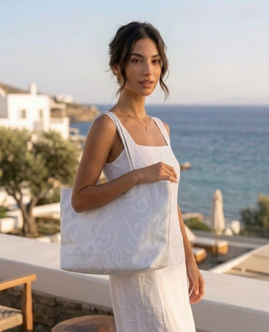 White Leo Tote Bag - Image 2