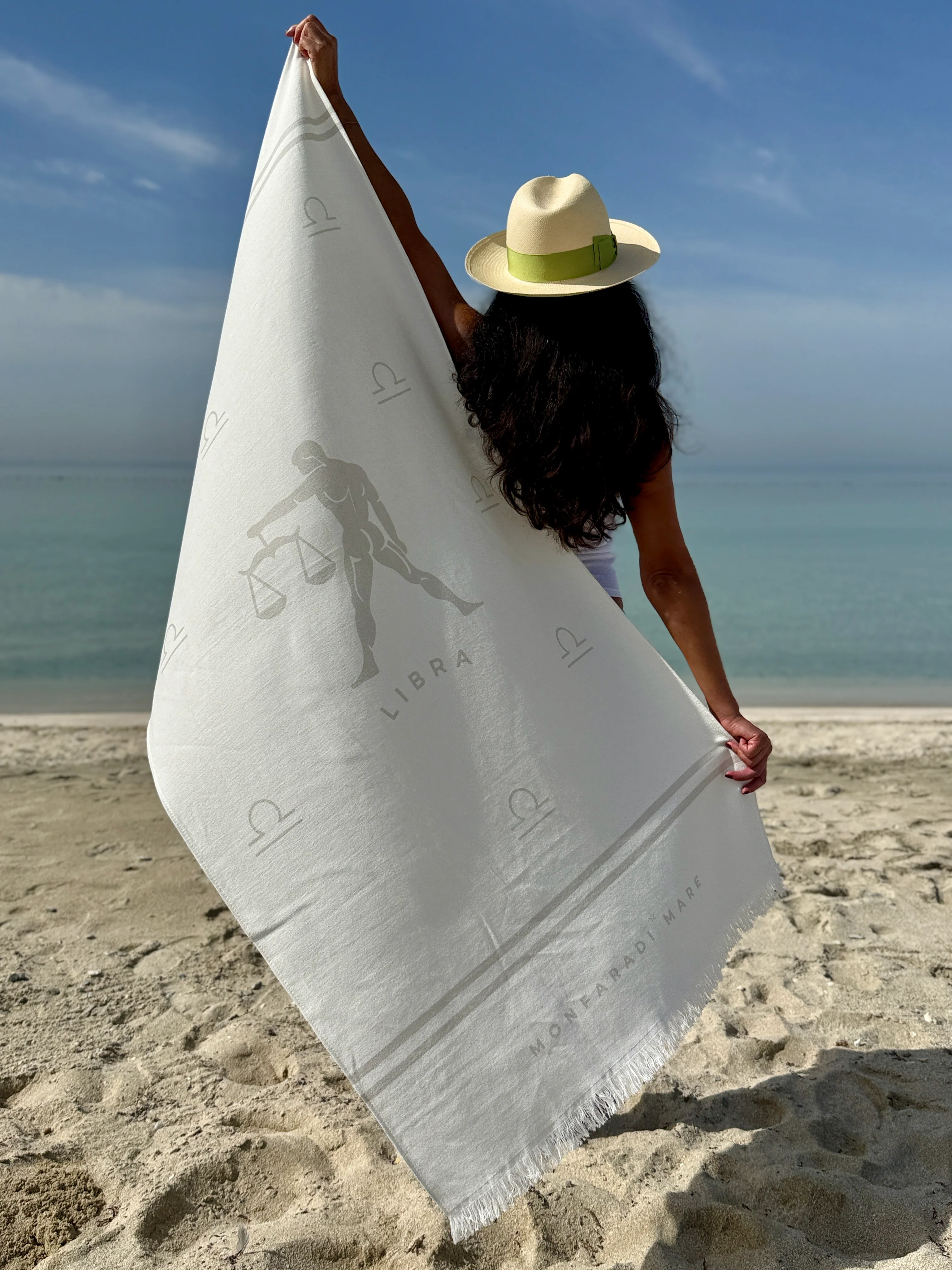 White Libra Beach Towel - Image 2