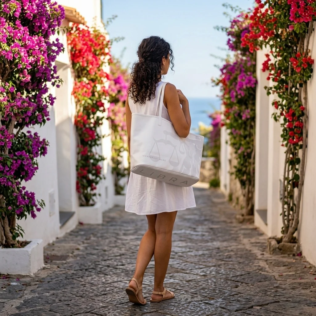 White Libra Tote Bag - Image 2