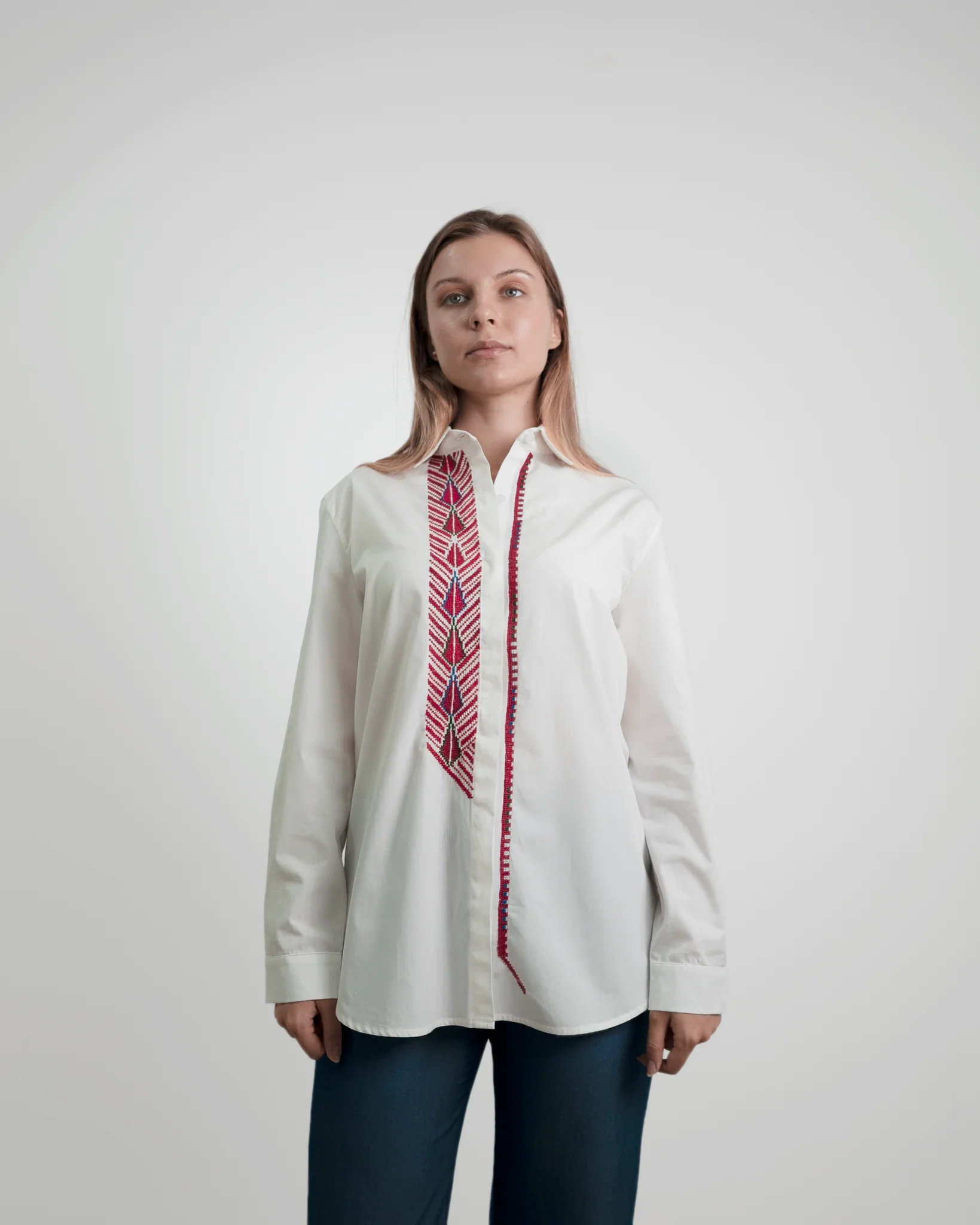 White Sabalat Embroidered Shirt