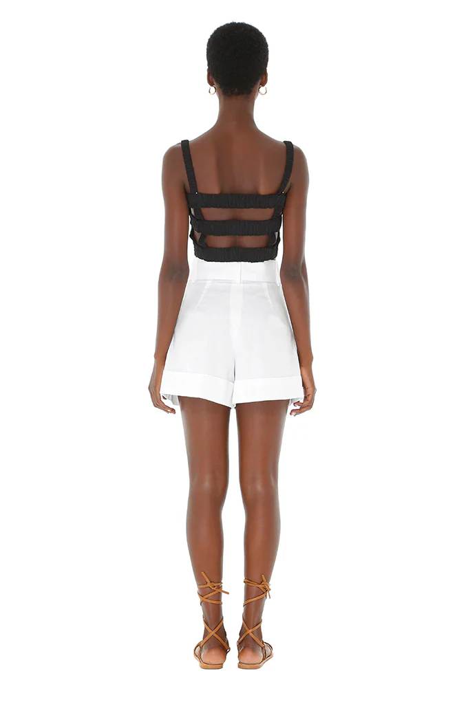 White Poplin Shorts - Image 2