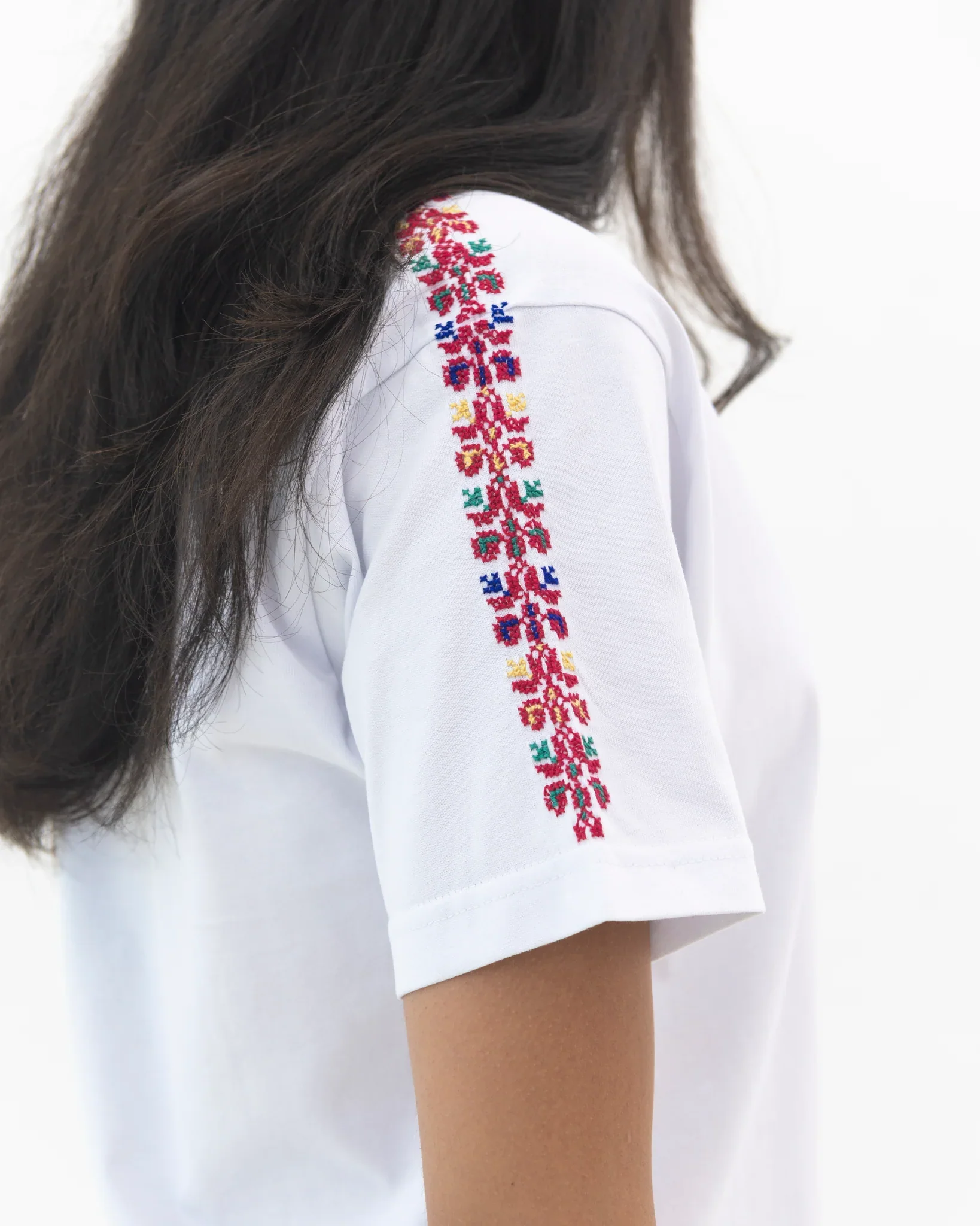White Reflection Embroidered T-Shirt - Image 3