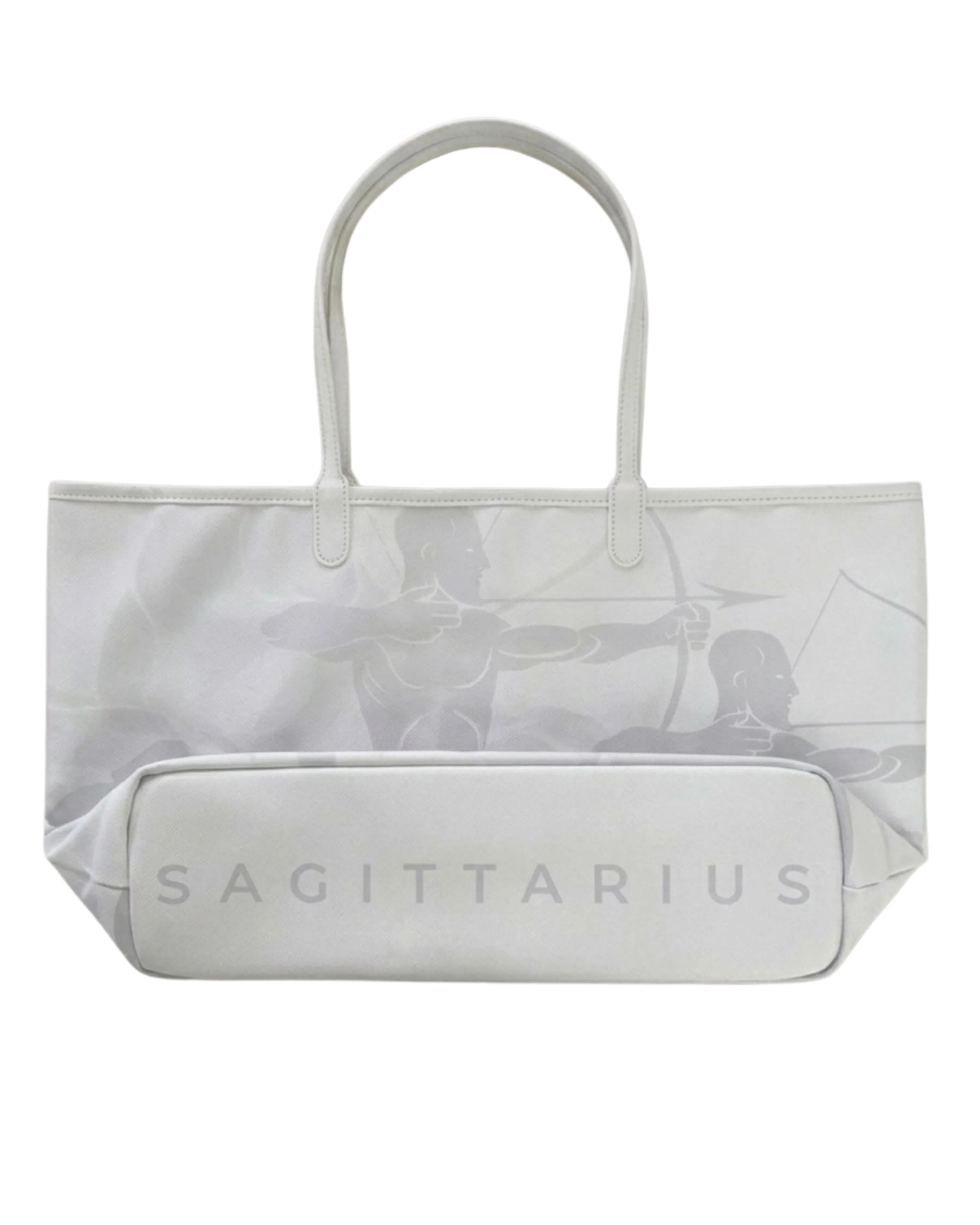 White Sagittarius Tote Bag - Image 3
