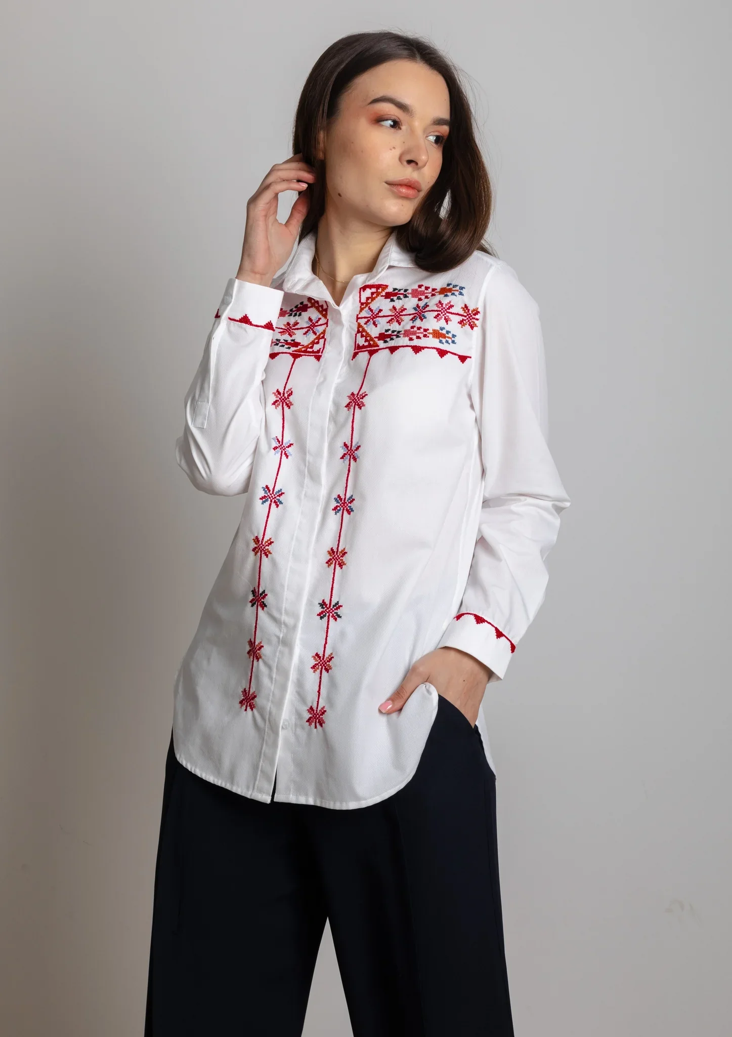 White Sinsal Ward Embroidered Shirt - Image 3