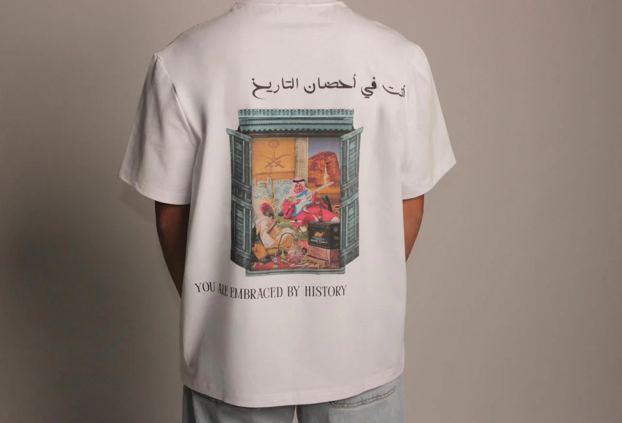 White Unisex Embraced by History T-Shirt - Image 2