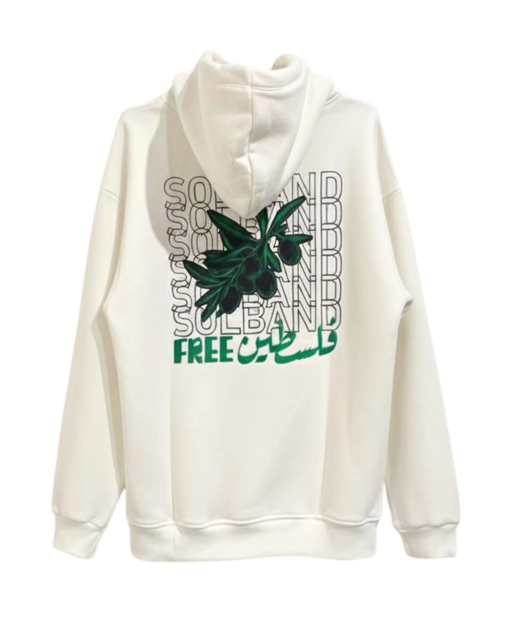 White Unisex Palestine Hoodie - Image 2