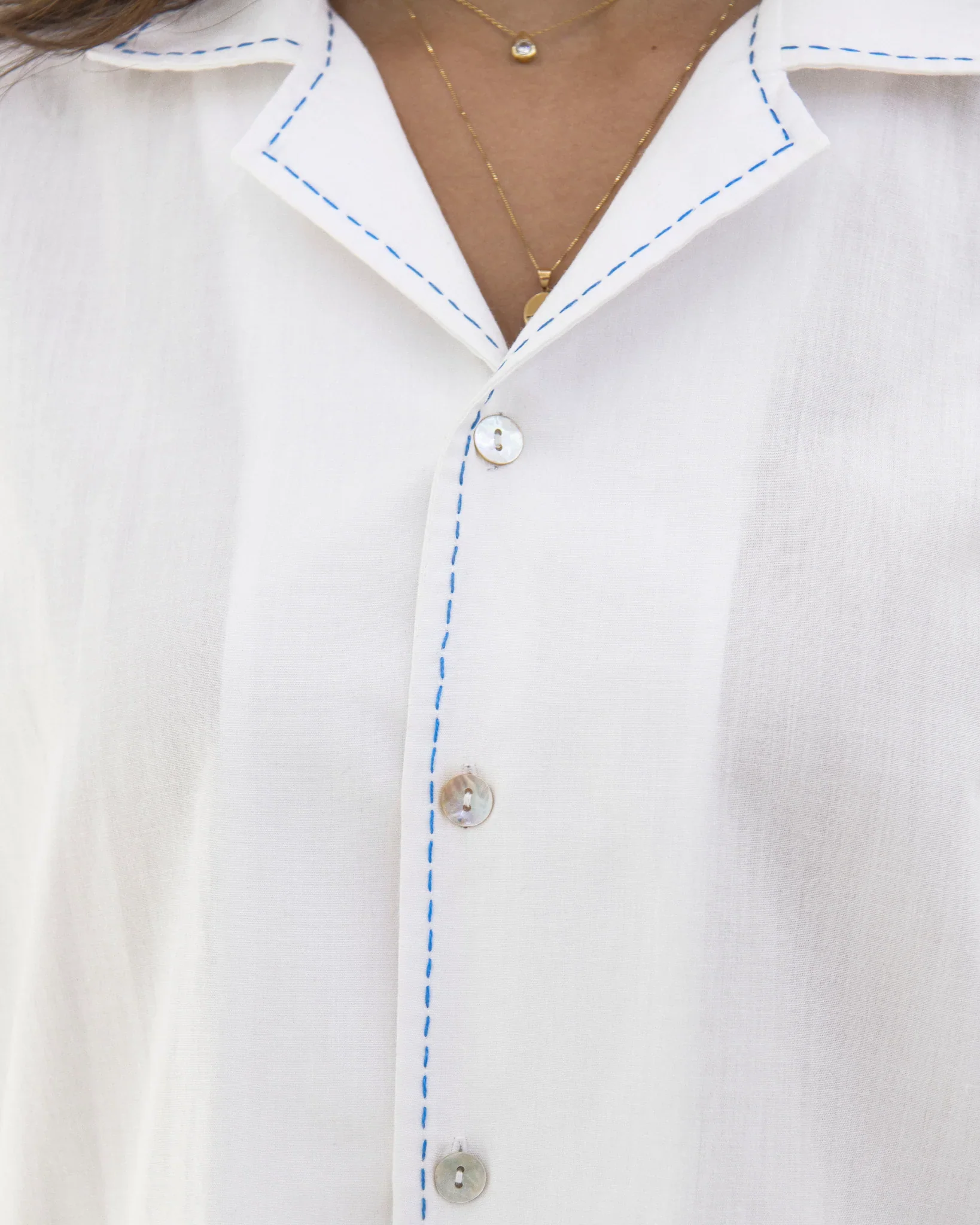 White Web Eyes Embroidered Shirt - Image 4