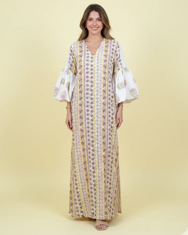 Yellow Classic RAÏ Balloon Kaftan