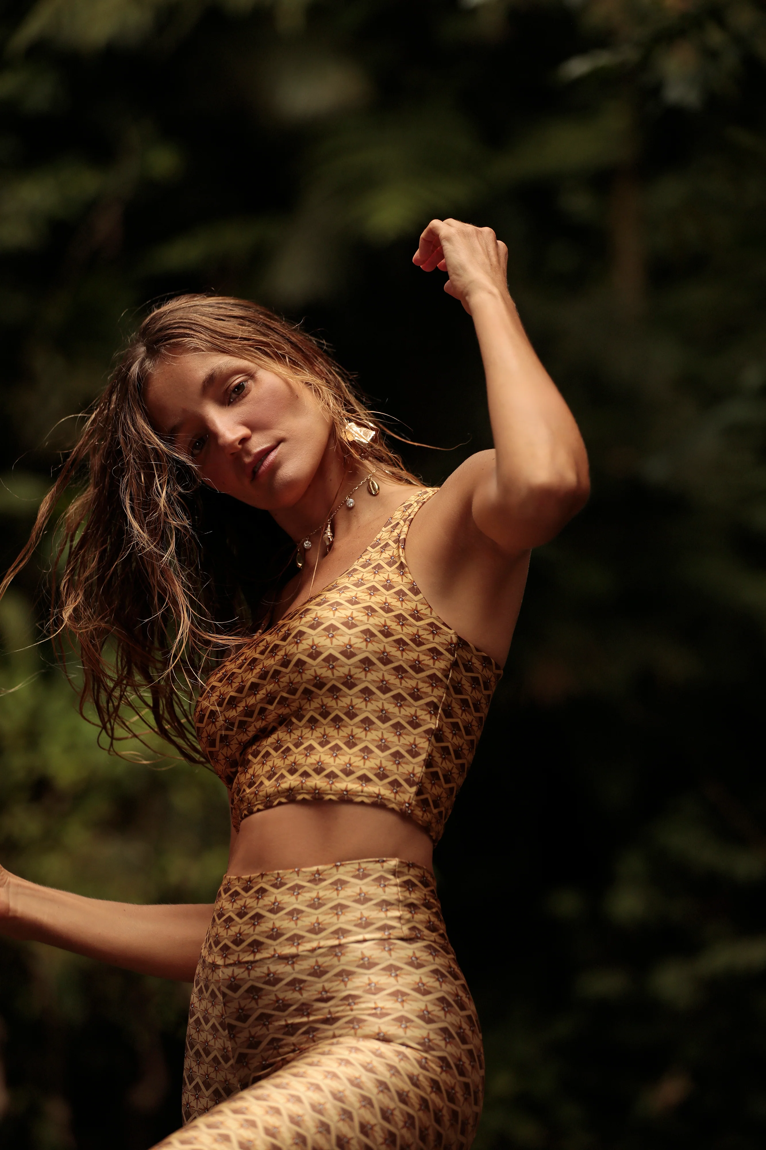 Yellow Cosmic Sun Athleisure Set - Image 4